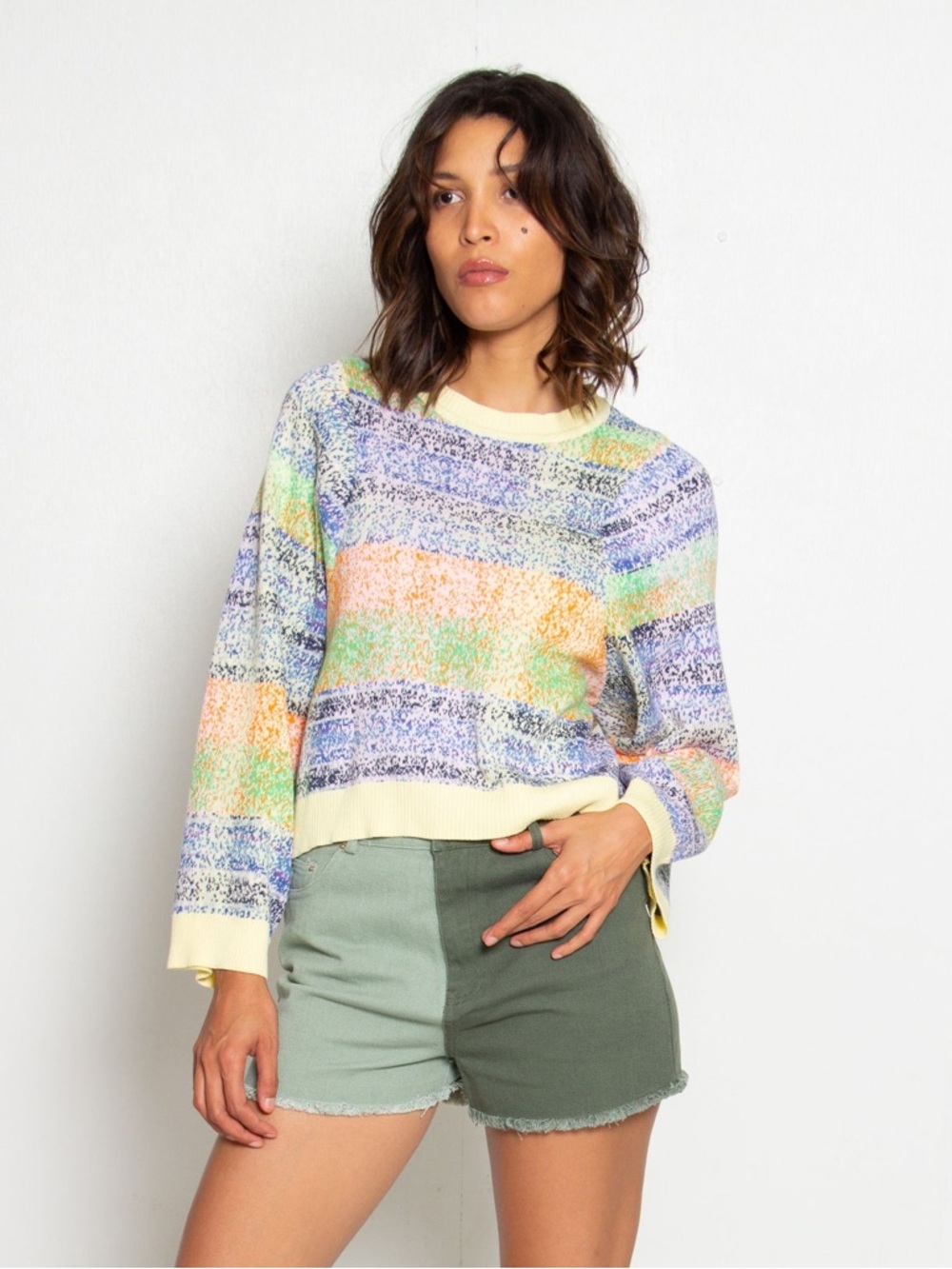 Henrik Vibskov Kaolin Knit Blouse Summer Checks Sweater Multicolor size Medium